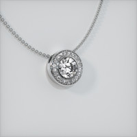0.53 Ct. Sapphire Pendant, 14K White Gold 2