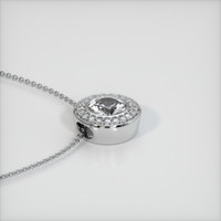 0.53 Ct. Sapphire Pendant, 14K White Gold 3
