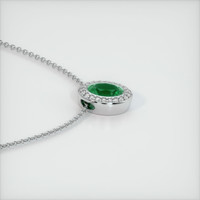 1.62 Ct. Emerald Pendant, 18K White Gold 3