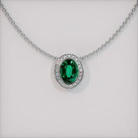Emerald Pendant 1.00 Ct. 18K White Gold Preview