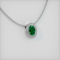 Emerald Pendant 1.00 Ct. 18K White Gold Preview