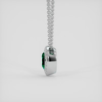 2.34 Ct. Emerald Pendant, 18K White Gold 3