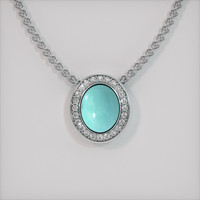 2.73 Ct. Gemstone Pendant, 18K White Gold 1