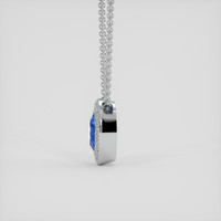 4.04 Ct. Blue Sapphire Pendant, 18K White Gold 3