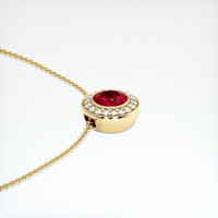 0.51 Ct. Ruby Pendant, 14K Yellow Gold 3