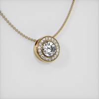 0.53 Ct. Sapphire Pendant, 14K Yellow Gold 2