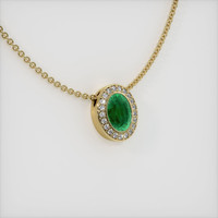 1.62 Ct. Emerald Pendant, 18K Yellow Gold 2
