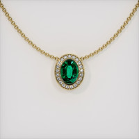 Emerald Pendant 1.00 Ct., 18K Yellow Gold Preview