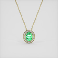 4.62 Ct. Emerald Pendant, 18K Yellow Gold 1