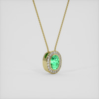 4.62 Ct. Emerald Pendant, 18K Yellow Gold 2