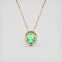 4.62 Ct. Emerald Pendant, 18K Yellow Gold 4