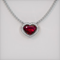 1.65 Ct. Ruby Pendant, Platinum 950 1