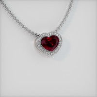 1.65 Ct. Ruby Pendant, 14K White Gold 2