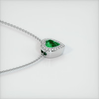 1.83 Ct. Emerald Pendant, 18K White Gold 3