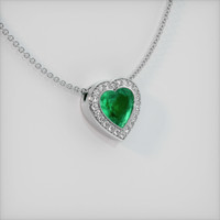 1.98 Ct. Emerald Pendant, 18K White Gold 2