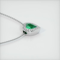 1.98 Ct. Emerald Pendant, 18K White Gold 3