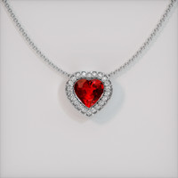 Ruby Pendant 0.80 Ct., 18K White Gold Preview