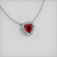 Ruby Pendant 0.80 Ct., 18K White Gold Preview