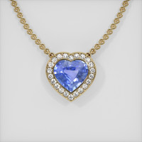 2.73 Ct. Sapphire Pendant, 14K Yellow Gold 1