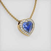 2.73 Ct. Sapphire Pendant, 14K Yellow Gold 2