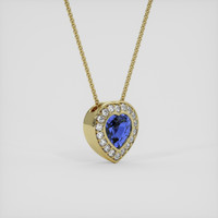 1.82 Ct. Blue Sapphire Pendant, 14K Yellow Gold 2