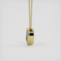 1.82 Ct. Blue Sapphire Pendant, 14K Yellow Gold 3
