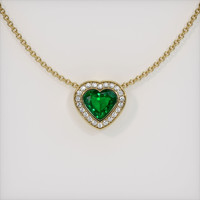 1.83 Ct. Emerald Pendant, 18K Yellow Gold 1