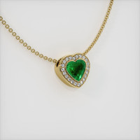 1.83 Ct. Emerald Pendant, 18K Yellow Gold 2