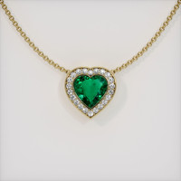 1.98 Ct. Emerald Pendant, 18K Yellow Gold 1