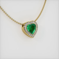 1.98 Ct. Emerald Pendant, 18K Yellow Gold 2