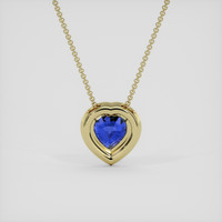 1.82 Ct. Blue Sapphire Pendant, 18K Yellow Gold 4