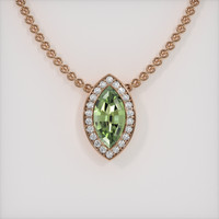 2.31 Ct. Gemstone Pendant, 14K Rose Gold 1