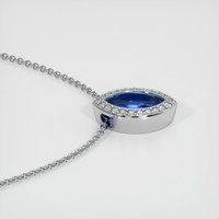 2.13 Ct. Sapphire Pendant, 14K White Gold 3