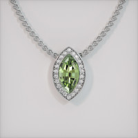 2.31 Ct. Gemstone Pendant, 14K White Gold 1