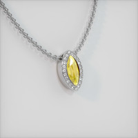 3.96 Ct. Sapphire Pendant, 14K White Gold 2