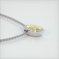 3.96 Ct. Yellow Sapphire Pendant, 18K White Gold 3