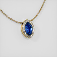 2.13 Ct. Sapphire Pendant, 14K Yellow Gold 2