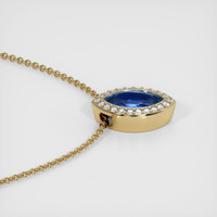 2.13 Ct. Sapphire Pendant, 14K Yellow Gold 3
