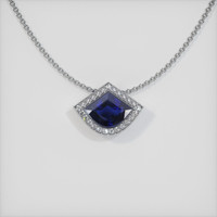 1.70 Ct. Sapphire Pendant, 14K White Gold 1
