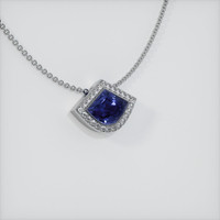 1.70 Ct. Sapphire Pendant, 14K White Gold 2