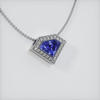 2.41 Ct. Sapphire Pendant, 14K White Gold 2