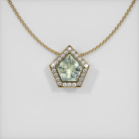 0.81 Ct. Sapphire Pendant, 14K Yellow Gold 1