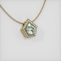 0.81 Ct. Sapphire Pendant, 14K Yellow Gold 2