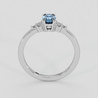 0.79 Ct. Greenish Blue Sapphire Ring, Platinum 950 3