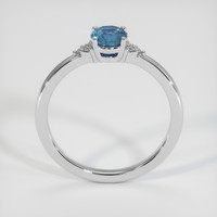 0.65 Ct. Greenish Blue Sapphire Ring, Platinum 950 3