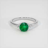 1.09 Ct. Emerald Ring, Platinum 950 1