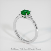 1.09 Ct. Emerald Ring, Platinum 950 2