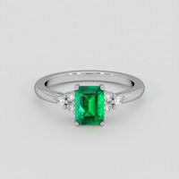 0.95 Ct. Emerald Ring, Platinum 950 1