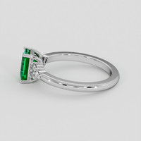 0.95 Ct. Emerald Ring, Platinum 950 4