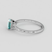 1.00 Ct. Bluish Green Beryl Ring, Platinum 950 4